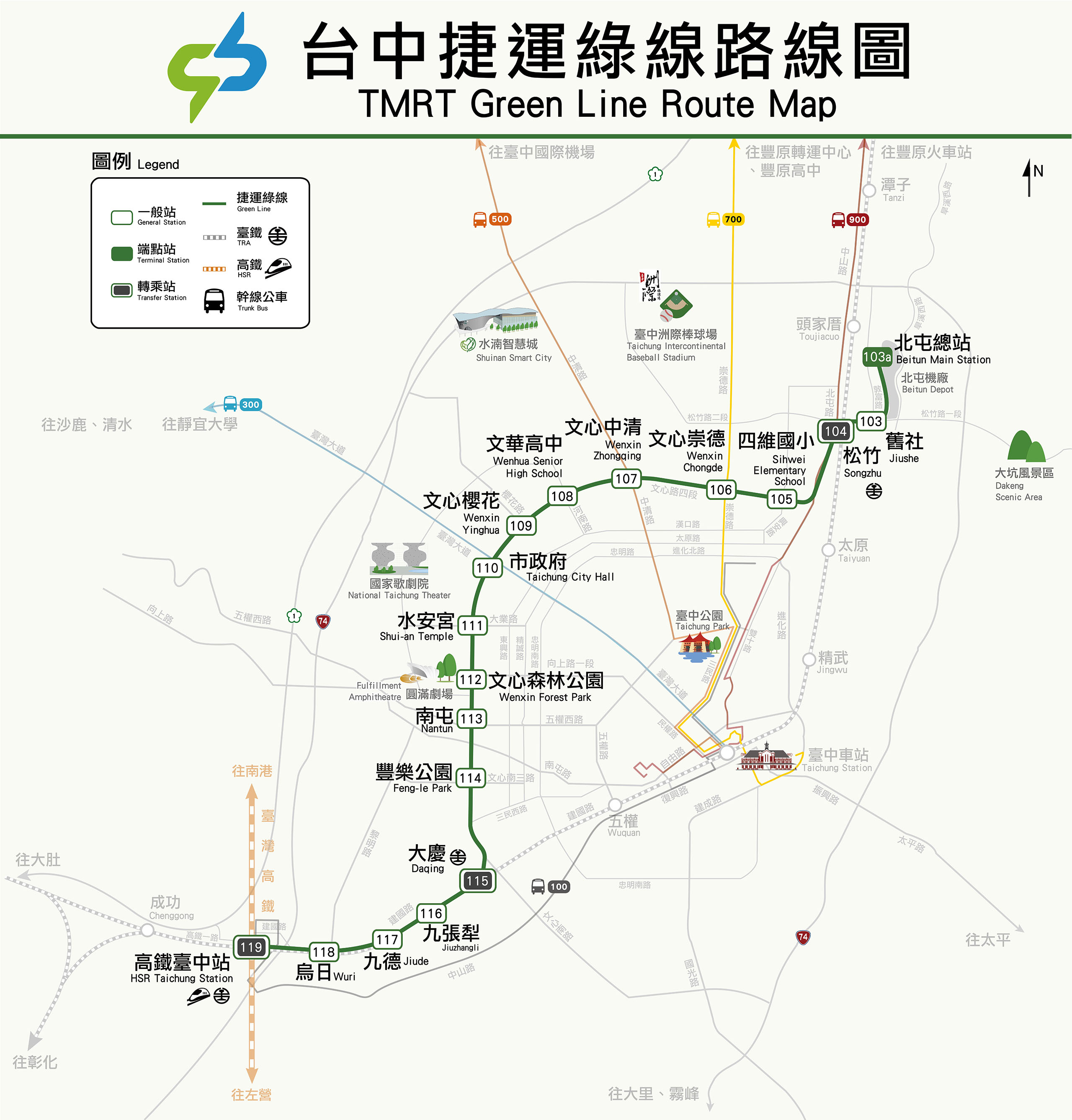 捷運圖-台中綠線捷運圖